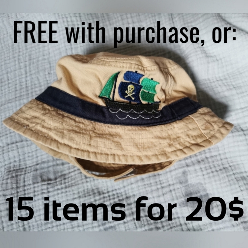 FREE or 15 for 20$ | Pirate Baby Bucket Hat